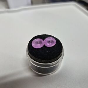 Natural Rare "Fantastic" Chromium Pink Sapphires Match Pair Oval Cut VS 4.70ctw